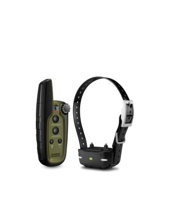 Garmin 0100120500 Sport Pro System Bundle Handheld Green w/BarkLimiter, LED Beacon Lights, 1-Hand Operation, Water-Resistant Rechargeable Li-ion; Collar Up to 3 Dogs .75 Mile Range