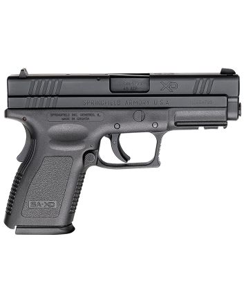 Springfield Armory XD9645 XD *CA Compliant Compact Frame 45 ACP 10+1, 4" Black Melonite Steel Barrel, Black Melonite Serrated Steel Slide, Black Polymer Frame w/Picatinny Rail