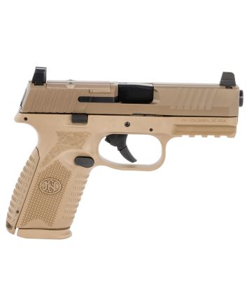 FN 66100741 509M MRD Mid-Size 9mm Luger 15+1 4" Black Recessed Crown Barrel, Flat Dark Earth PVD Optic Ready/Serrated Steel Slide, Flat Dark Earth Polymer Frame w/Picatinny Rail, Ambidextrous