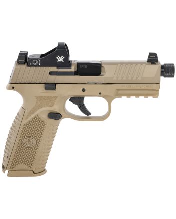 FN 66100847 509 Tactical 9mm Luger 10+1 4.50" Threaded Barrel, Flat Dark Earth Polymer Frame w/Mounting Rail, Optic Cut FDE Stainless Steel Slide,No Manual Safety, Includes Viper Red Dot