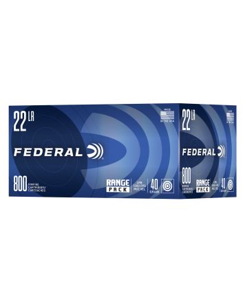 Federal 729B800 Champion Training Range Pack 22LR 40gr Lead Round Nose 800 Per Box/4 Case *Bulk