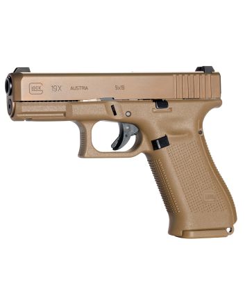 Glock PX1950701 G19XCompact 9mm Luger 10+1 4.02" Black GMB Barrel, Coyote nPVD Serrated Slide, Coyote Brown Cerakote Polymer Frame w/Accessory Rail, Coyote Brown Textured Polymer Grip Ambidextrous