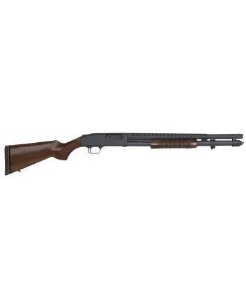 Mossberg 52150 590 Retrograde 12 Gauge Pump 3" 8+1 20" Matte Blued Heat Shield Barrel, Matte Blued Drilled &amp; Tapped Receiver,Fixed Walnut Stock