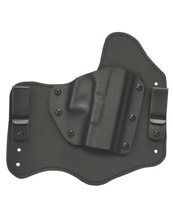 Homeland HLHSIGP228 Homeland HybridIWB Black Leather Belt Clip Fits Sig P228 Right Hand
