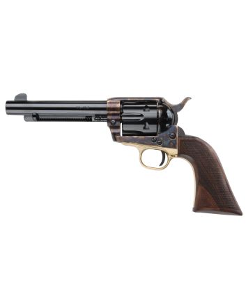 Pietta HF45ALC512NMCW 1873 Great Western II Alchimista II 45 Colt (Long Colt) 6rd 5.50" Blued Steel Barrel &amp; Cylinder, Color Case Hardened Steel Frame, Checkered Walnut Army Grip, Exposed Hammer