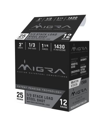 Migra Ammunitions M12S13 Staxd12Gauge 3" 1 1/4oz 1/3Shot 25 Per Box/10 Case