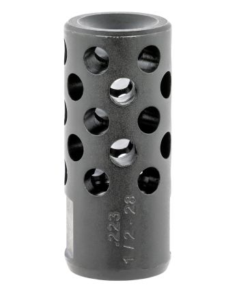 Ruger 90486 Radial Ported Muzzle Brake AR-15 5.56 45mm NATO Black Oxide Steel with 1/2"-28 tpi Threads, 1.75" OAL &amp; .75" Diameter