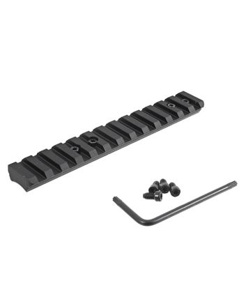 Ruger 90674 Picatinny RailBlack Anodized Aluminum Fits Ruger American Rimfire 0 MOA