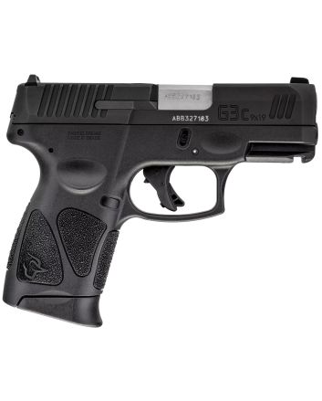 Taurus 1G3C93110 G3CCompact Frame 9mm Luger 10+1 3.26" Matte Stainless Steel Barrel, Matte Black Tenifer Serrated Steel Slide, Black Polymer Frame w/Picatinny Rail, Black Polymer Grip, Right Hand