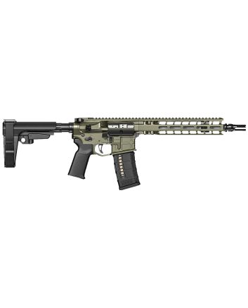 Radian Weapons R0515 Model 1 Pistol 223 Wylde 30+1 10.50", OD Green Billet Rec/M-Lok Handguard, Smooth Buffer Tube (No Brace), Magpul Grip, Ambi Controls, Dead Air QD Flash Hider, Adj. Triggers