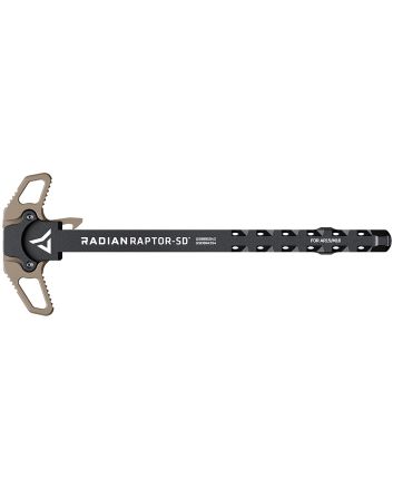 Radian Weapons R0066 Raptor SD Ambi Charging Handle, FDE, Gas Ported Shaft, Fits Mil-Spec AR-15/M16 Platform