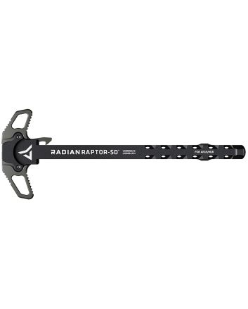 Radian Weapons R0561 Raptor SD Ambi Charging Handle, Radian Gray, Gas Ported Shaft, Fits Mil-Spec AR-15/M16 Platform