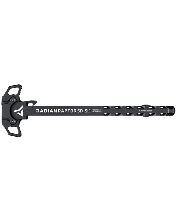 Radian Weapons R0278 Raptor SD-SL Ambi Charging Handle, Black, Slim Line Handles, Gas Ported Shaft, Fits Mil-Spec AR-15/M16 Platform