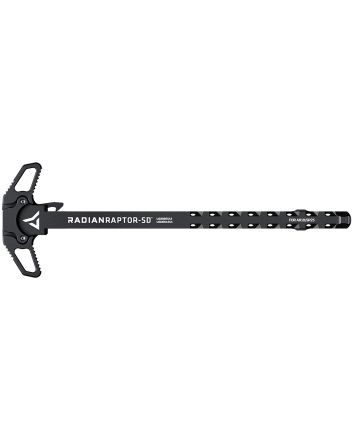 Radian Weapons R0012 Raptor SD Ambi Charging Handle, Black, Gas Ported Shaft, Fits Mil-Spec AR-10/SR-25 Platform