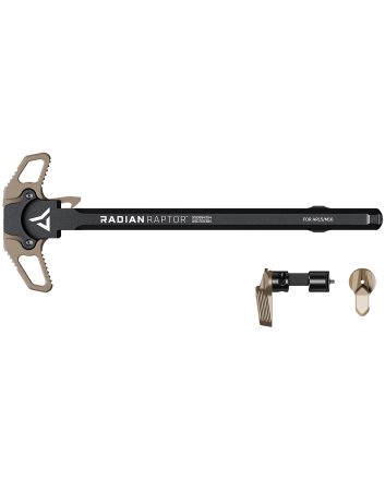 Radian Weapons R0299 RaptorCharging Handle &amp; 45/90 Talon Safety, FDE, Ambi Controls, Fits Mil-Spec AR-15/M16 Platform