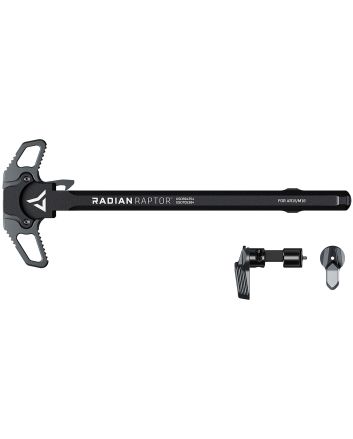 Radian Weapons R0664 RaptorCharging Handle &amp; 45/90 Talon Safety, Radian Gray, Ambi Controls, Fits Mil-Spec AR-15/M16 Platform