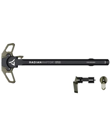 Radian Weapons R0665 RaptorCharging Handle &amp; 45/90 Talon Safety, Radian OD, Ambi Controls, Fits Mil-Spec AR-15/M16 Platform