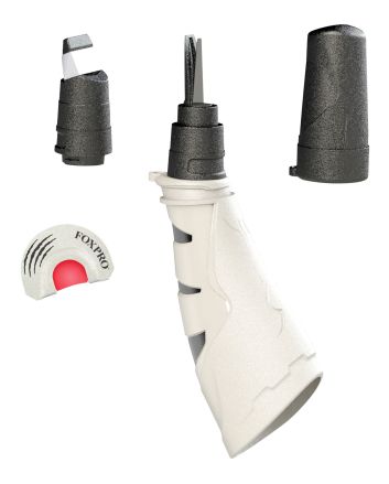 Foxpro MRMTHY Mr. MouthyDiaphragm/Howler Call Double Reed Coyote Sounds Attracts Predators White 3 Piece