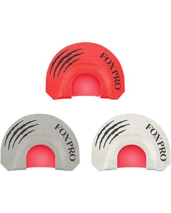 Foxpro LOADEDGUN Loaded Gun Combo Diaphragm Call Double/Triple Reed Coyote Sounds Attracts Coyotes Gray/Red/White 3 Piece