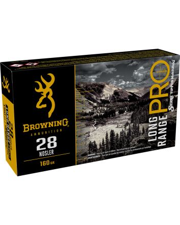 Browning Ammo B192500281 Long Range Pro28Nosler 160gr Sierra MatchKing BTPT 20 Per Box/10 Case