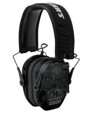 Walker's GWPRSEMYP Razor Slim Electronic Muff 23 dB,Over the Head,Typhoon Camo/Black Polymer
