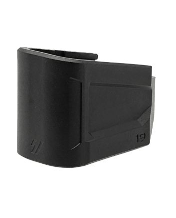 Strike Industries EMPG19 Enhanced Magazine Plate+5, 9mm Luger, Compatible w/Glock 19, Black Polymer