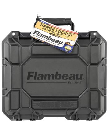 Flambeau 1312SN Range Locker HD Pistol Case Black Polymer Holds Full Size/Multiple Compact Handguns