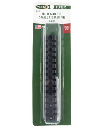 Weaver Mounts 48343 Multi-Slot Base 618 Black Savage 110 Short Action