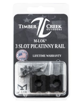 Timber Creek Outdoors M3SPRBL M-LOK 3 Slot Picatinny RailBlack Anodized