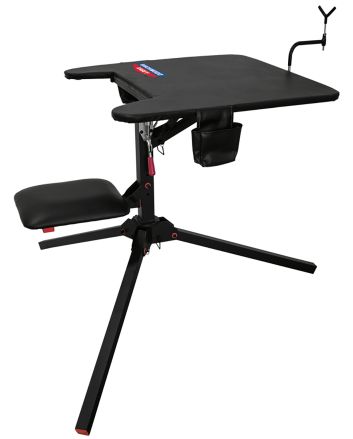 Birchwood Casey MSB300 Swivel Action Shooting Bench Black Steel, 29" W x 29" L