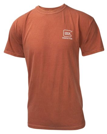 Glock AA75112 Carry With ConfidenceRust Orange Cotton Short Sleeve Small