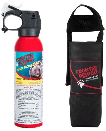 Counter Assault 15067025 Bear SprayCapsaicin Range 32 ft-7 Seconds 8.10 oz Includes Holster