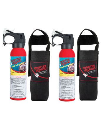 Counter Assault 15067015 Bear SprayCapsaicin Range 32 ft-7 Seconds 8.10 oz Includes 2 Holsters