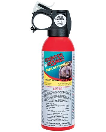 Counter Assault 15067027 Bear SprayCapsaicin Range 32 ft-7 Seconds/40 ft-8 Seconds 8.10 oz/10.20 oz Includes 2 Holsters