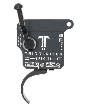TriggerTech R70TCB13TBP SpecialTwo-Stage Pro Curved Trigger with 1-3.50 lbs Draw Weight &amp; Matte Gray w/Black Parts Finish for Remington 700 Right