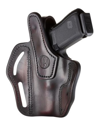 1791 Gunleather BHX3SBRR BHXOWB Size 03 Signature Brown Leather Belt Slide Compatible w/Glock 17/S&amp;W M&amp;P Shield/Sig P228 Right Hand