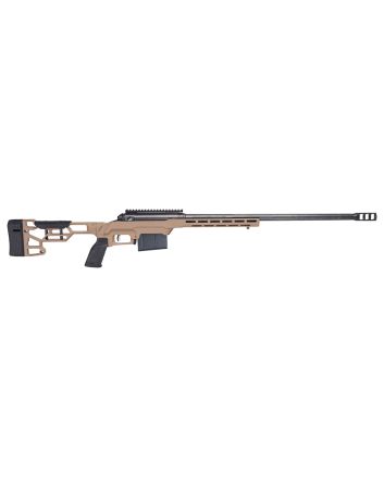 Savage Arms 57698 110 Precision 338 Lapua Mag 5+1 24", Matte Black Rec/Barrel, Flat Dark Earth Cerakote MDT LSS XL Chassis, Polymer Grip, Left Hand