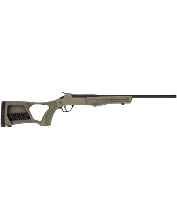 Rossi SSP1OD Tuffy Single Shot Youth 410 Gauge Break Open 3" 1rd 18.50" Matte Black Barrel, Matte Black Steel Receiver, OD Green Thumbhole Stock w/Shell Holder, Right Hand