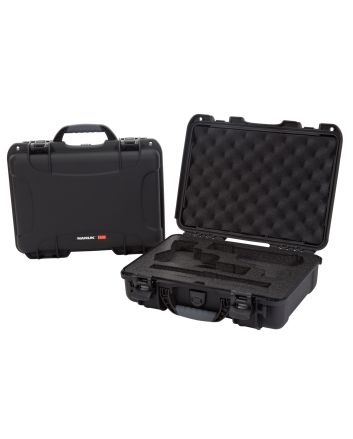 Nanuk 910CLASG1 910 Classic 2 Up Pistol Case Black Polymer w/ Latches &amp; Closed-Cell Foam Padding 13.20" L x 9.20" W x 4.10 " H Interior Dimensions