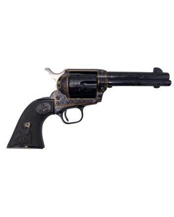 Colt Mfg P1840Z Single Action Army45 Colt (LC) 6 Shot 4.75" Blued Engraved Steel Barrel &amp; Cylinder,Color Case Hardened Engraved Steel Frame, Black Polymer Grip