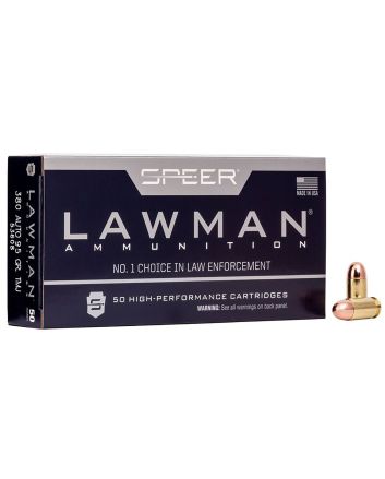 Speer 53608 Lawman380ACP 95gr Total Metal Jacket 50 Per Box/20 Case
