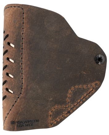 Versacarry REV211 RevolverIWB Distressed Brown Leather Belt Clip Fits S&amp;W J Frame/Ruger LCR Right Hand
