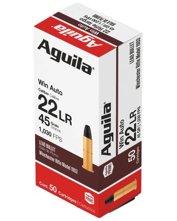 Aguila 1B220504 Target &amp; Range Rimfire 22Win 45gr Lead Round Nose 50 Per Box/100 Case
