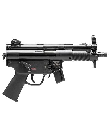 HK 81000482 SP5K PDW 9mm Luger Caliber with 5.83" Barrel, 10+1 Capacity, Black Metal Finish, No Stock (Sling Mount), Black Polymer Grip Right Hand