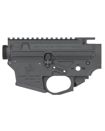 Spikes Tactical STSB920 Upper/Lower SetAR-15 9mm Compatible w/Glock Mags, Black Hardcoat Anodized