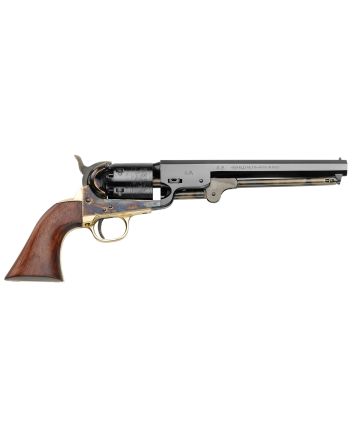 Pietta PF51CH36712 1851 Navy Steel 36 Cal 7.50" 6rd Color Case Hardened Frame Blued Cylinder Blued Octagon Barrel Walnut Grip
