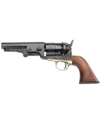 Pietta PF51CH44512 1851 Navy Yank Sheriff 44 Cal 6 Shot 4.88" Blued Octagonal Steel Barrel &amp; Cylinder, Color Case Hardened Frame, Walnut Grip