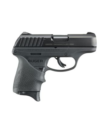 Ruger 13211 EC9s9mm Luger Caliber with 3.50" Barrel, 7+1 Capacity, Black Finish Frame, Serrated Black Oxide Steel Slide &amp; Hogue Beavertail Grip Sleeve Grip