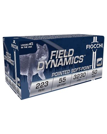 Fiocchi 223B50 Field Dynamics223Rem 55gr Pointed Soft Point 50 Per Box/10 Case