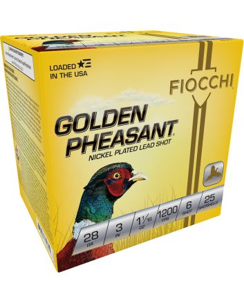 Fiocchi 283GP6 Golden Pheasant Extrema 28Gauge 3" 11/16oz 6Shot 25 Per Box/10 Case